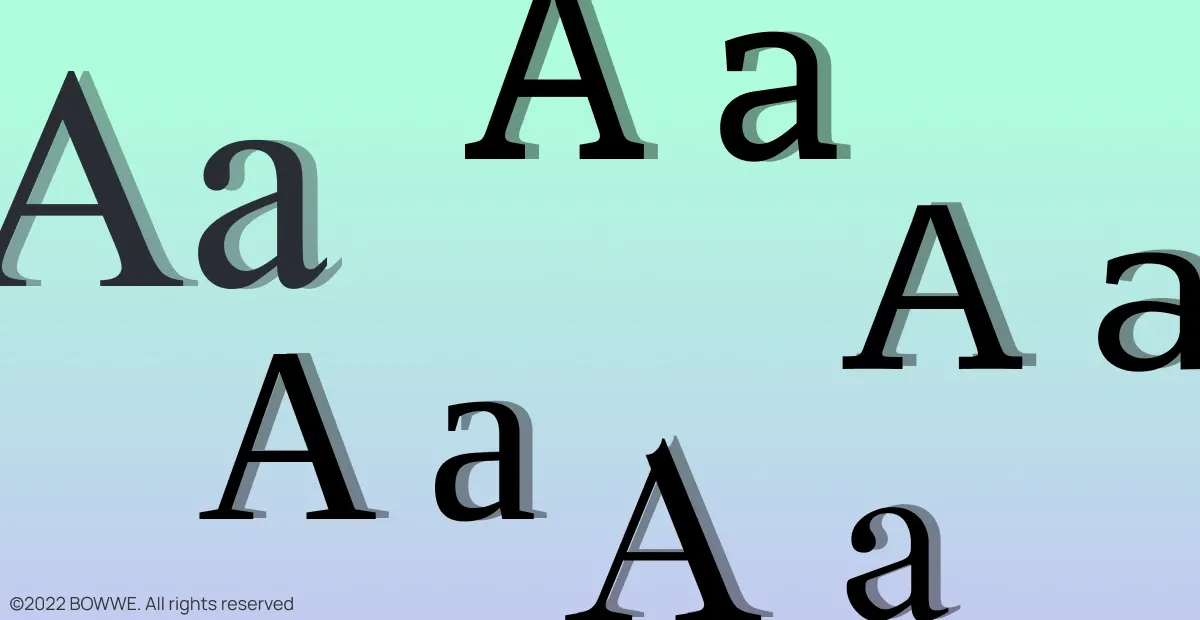 جرافيك - خطوط Serif